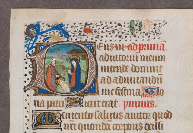 Detail of the Nativity from a Book of Hours, TAK/3/5
